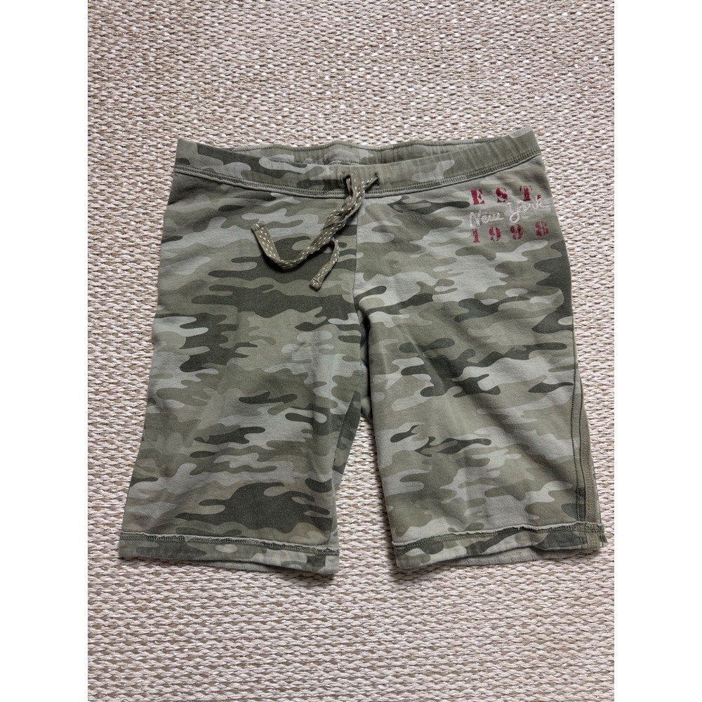 Mossimo vintage y2k camo Sweat Shorts Green Camouflage low rise capri medium